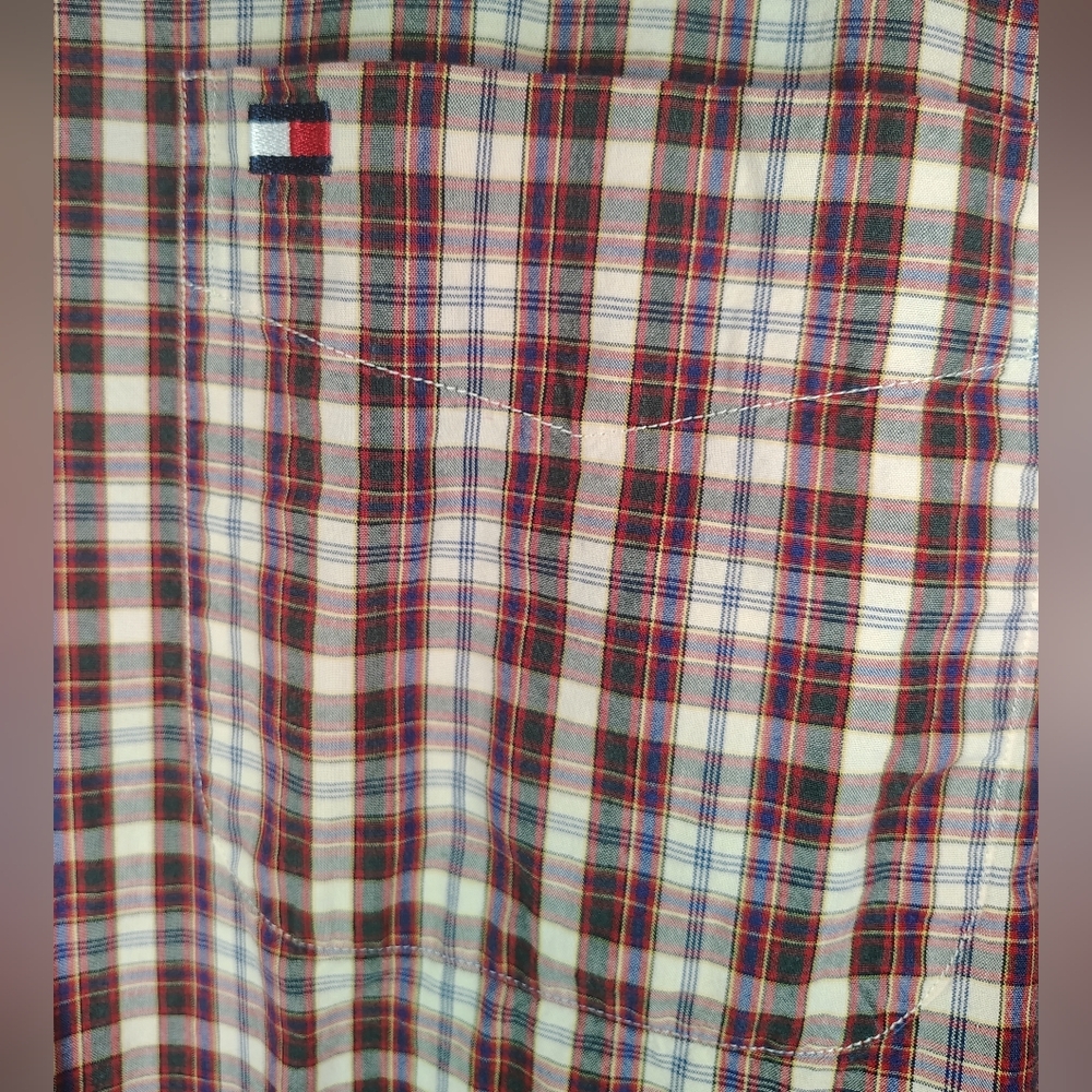 Y2K Tommy Hilfiger Plaid Button Down Long Sleeve Shirt Size XXL Vintage - Picture 8 of 12